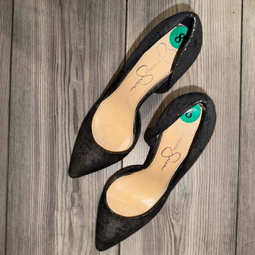 Jessica Simpson Black Pointed-Toe heels